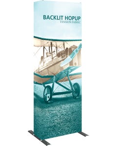 Hopup 2.5ft Backlit Straight Full Height Tension Fabric Display Kit